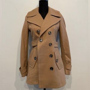 XS BCBG Camel Peacoat with Nickel Button details (like New)